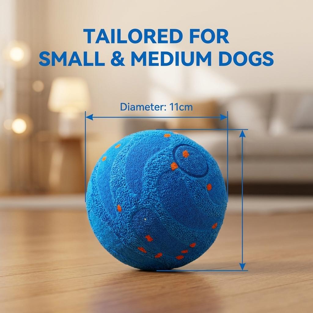 Smart Rolling Ball for Dogs & Cats!  Auto-Chase Toy with 3 Modes. Perfect for Puppies & Big Dogs Indoors!