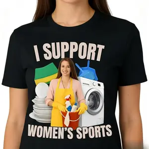 I Support Women's Sports Unwearable Aduld Humor Bootleg T-Shirt