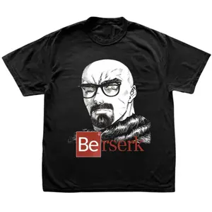 Walter White Mr.Berk T-Shirt, Berserk x Breaking Bad, Anime Graphic Tees, Unisex Tshirt, Gifts Shirt, Menswear Womenswear Streetwear, Aesthetic, Heavyweight Cotton Comfort Top Regular Fit Y2k Outfit Outdoor Affliction Clothes