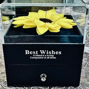 Sunflower Jewelry Storage Box with Included Jewelry