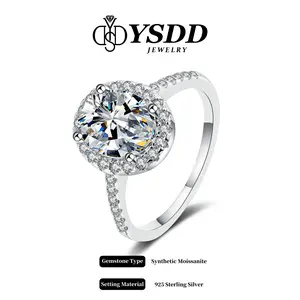 【#570】vvs Synthetic Moissanite Rings in 925 Sterling Silver