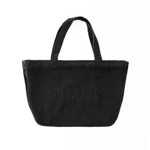 FRIED RICE Oversized Pocket Tote Bag - Black
