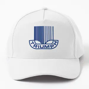 Blue Triumph Logo Classic T-Shirt Twill Cap Hat  Classic and Timeless Embroidered Design for Motorcycle Enthusiasts, Perfect for Fans of Triumph Motorcycles