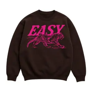 Easy Tiger Sweatshirt, Vintage Tiger Graphic Hoodie, Retro Bold Pink Tiger Crewneck, Aesthetic Streetwear Graphic Shirt, trendy casual style gift for men women-women's shirt
