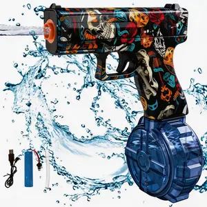 Cool Graffiti Electric Water Blaster, Large Capacity Auto Spray, Unisex Outdoor Toy, Pool Beach Backyard Summer Games, Electricwaterblaster