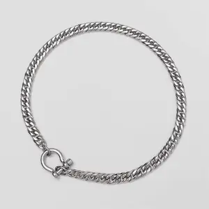 Cuban Link Beaux Bit 20" High Quality Polished 18K Gold Plated Waterproof Non Tarnish Stainless Steel Necklace with Horseshoe Clasp