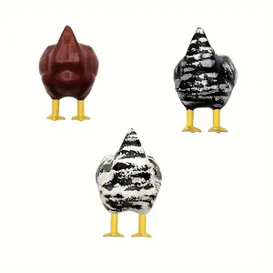 [Quirky Magnets] Quirky Resin Chicken Butt Refrigerator Magnets, 1 Set (3 Chickens), Artistic Home Decor, Versatile Placement, Fun Gift Idea, A Set Of Three Chickens