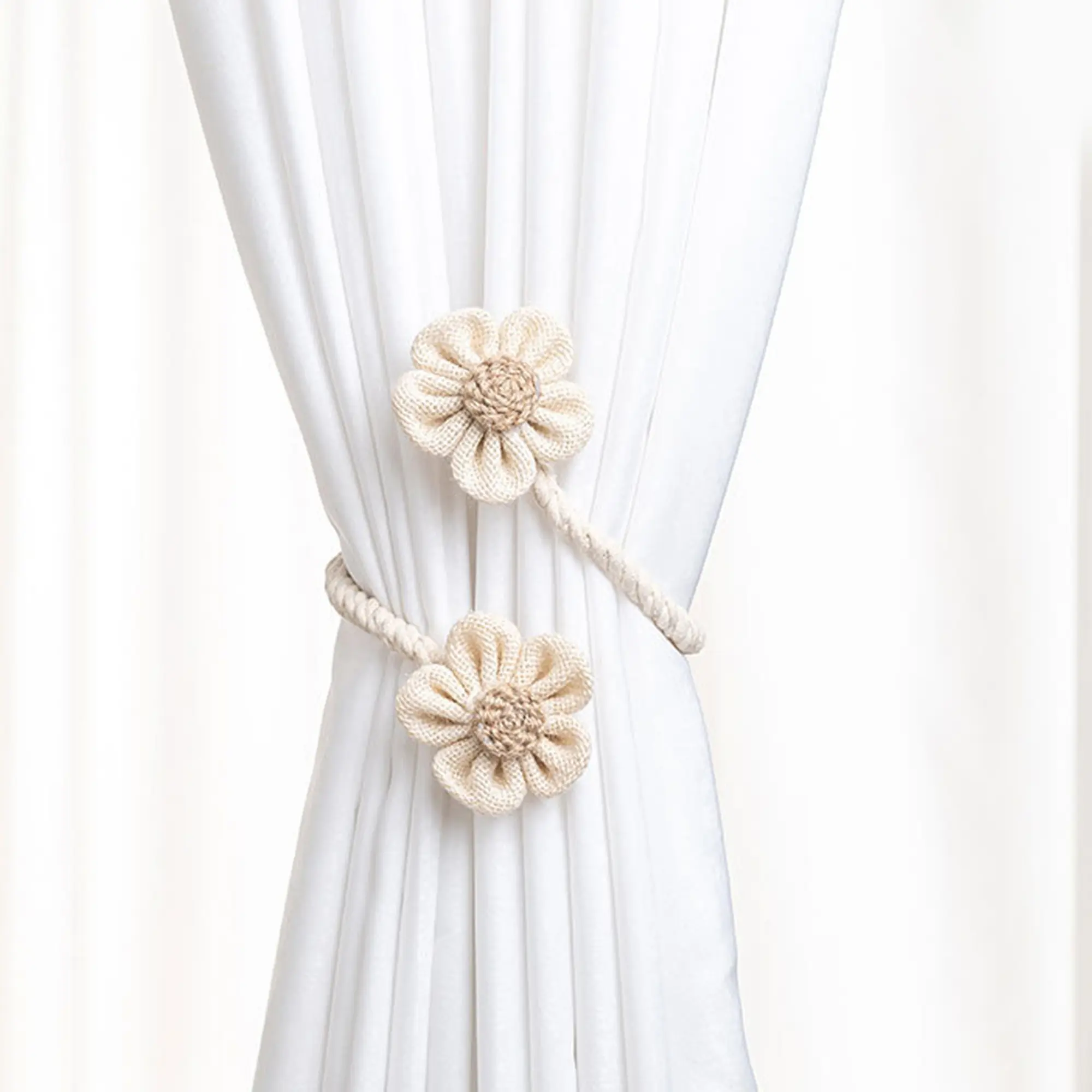 Cute Floral Adjustable Curtain Tieback Buckle, Casual Style Window Decoration Accessory, Perfect for Home Decor & Daily Use, Interior Decoration Accessories