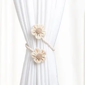 Cute Floral Adjustable Curtain Tieback Buckle, Casual Style Window Decoration Accessory, Perfect for Home Decor & Daily Use, Interior Decoration Accessories