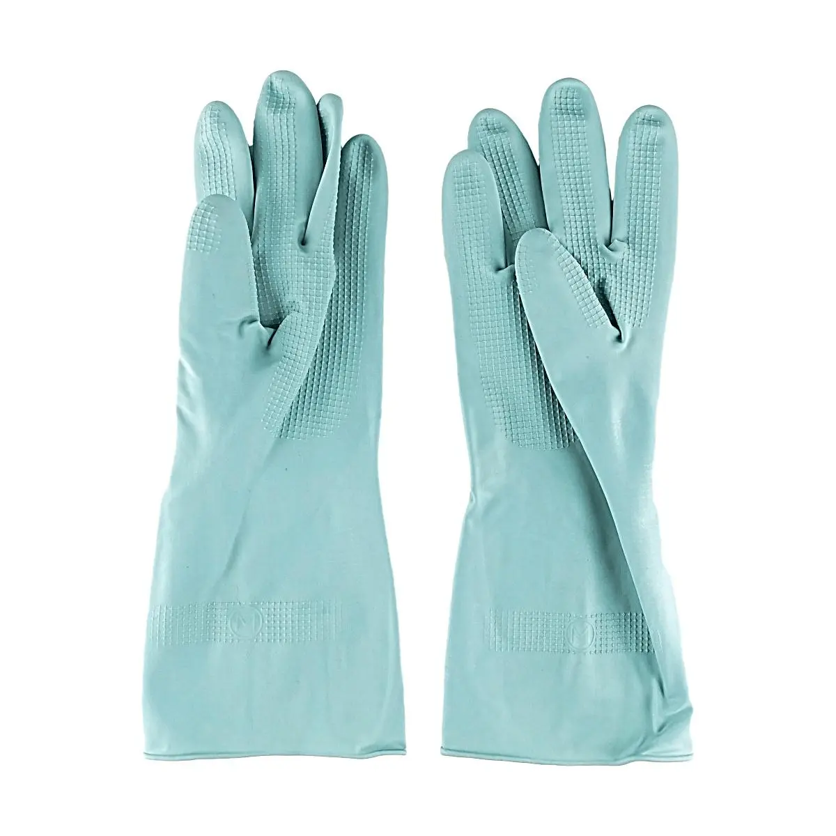 SAENGONG Korean Latex Dishwashing Gloves Pair - Light Blue, Reusable, Waterproof, Kitchen Cleaning Gloves for Sensitive Skin