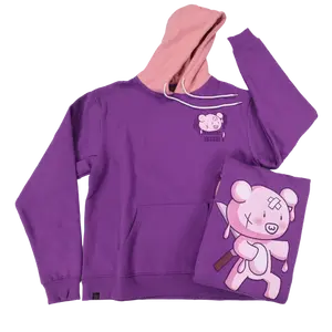 Chaotic Bears Pink & Purple Hoodie