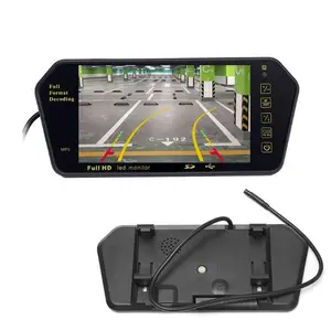 NEWEST HD 7" Display Car Rear View Mirror TFT LCD Monitor USB TF Slot Full Bluetooth Universal Rear View Mirror