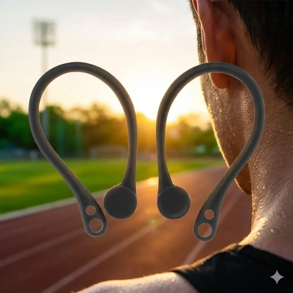 AirPods Earbuds Ear Hooks Anti-Loss, Silicone Ear Tips Covers Secure Fit for Apple AirPods 1/2/3, Sport Ear Accessories No Slip, Comfortable Universal Earbud Wings for Men Women
