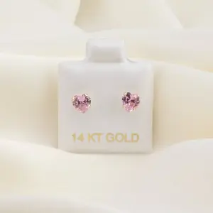 14k Gold Heart Earrings 585/14K Classic Elegant Design for Special Occasions or Everyday Wear