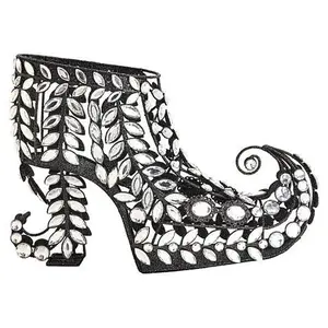 August & Leo 7.5" Jeweled Witch Boot