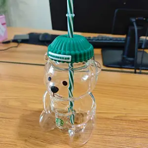 Strawberry Bear Cup Limited Edition Glass Cup gift Original Bearista bear Glass Cold Cup