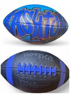 Wilson Customized Football Unique Hand Painted Design for Personalization & Gift Ideas Youth Friendly Personal Touch Great Gift