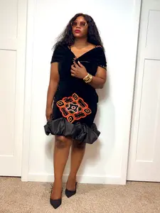 Classic and Elegant Hand-Embroidery Toghu Dress - African Traditional Wear for Women - Cameroonian Cultural Outfit - Bamenda Elegant Dress