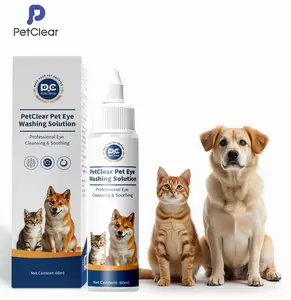 Pet Eye Wash Drops for Dogs Cats - Safe Green Formula, Gentle Non-Irritating Eye Care Solution to Soothe