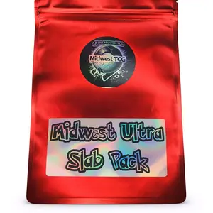 Midwest TCG Ultra Slab Pack- 1 Guaranteed Pristine or Gem Mint 10 Slab CGC PSA TAG - 4 Booster Packs- 4 Vintage Trading Cards cards- 4 Hits AR IR EX Vstar Vmax- 2 Custom Holographic Stickers