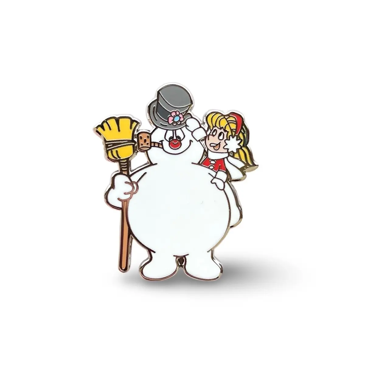 Nostalgic Frosty the Snowman Enamel Pin – Classic Christmas Pin, Cute Winter Holiday Accessory, Cartoon Gift Stocking Stuffer