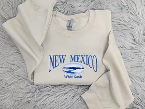New Mexico Embroidered Crewneck - New Mexico White Sands Crewneck - White Sands National Park Shirt - T-shirt - Sweatshirt - Hoodie