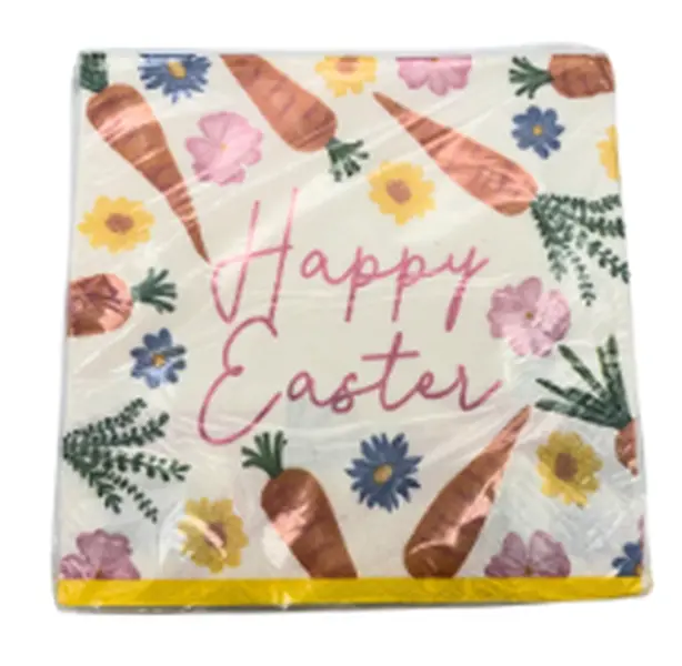 Flowery Happy Easter Luncheon Napkins 24ct