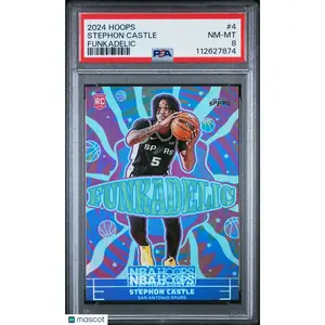 2024 Panini NBA Hoops Funkadelic Stephon Castle #4 PSA 8 RC