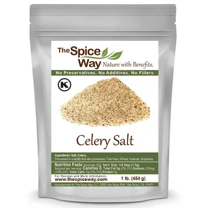 The Spice Way Premium Celery Salt Blend - Fresh Seasoning for Soups, Salads, & Cocktails - No Preservatives, Additives, or Fillers - Flavor