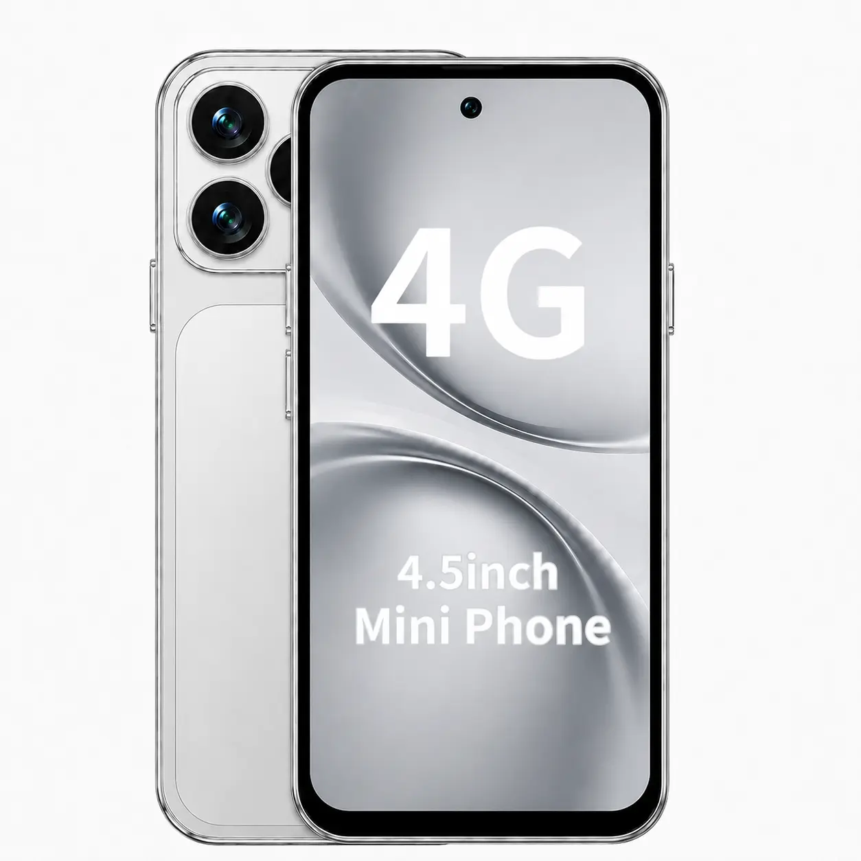 Mini 4G Android Droid Mobile Phone - Compact Charging Backup Device with 4.5 in Screen, 2GB RAM, 16GB ROM, Dual SIM, WiFi, Bluetooth, 2000mAh Battery, Wireless & Wired Accessories