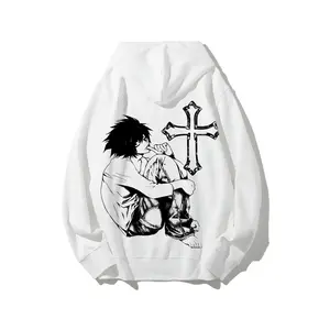 Death Note L Hoodie Anime Streetwear Unisex Couple Gift Graphic Oversized