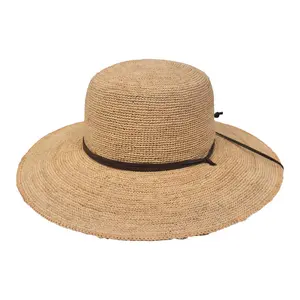 Sforza - Crochet Raffia Sun Hat with Chinstrap