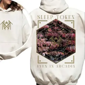 Sleep Token Even In Arcadia Graphic Hoodie, Aesthetic Band Streetwear Pullover, Unisex Oversized Music Fan Gift