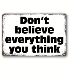 1pc, Vintage Metal Tin Sign with Inspirational Quotes, 8x12 inches, Wall Hanging Decorative Plaque for Home, Office, Living Room, Bedroom, Multipurpose Use, Motivational Art