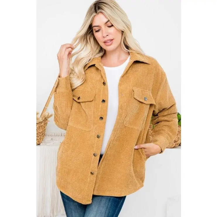 ZiA Apparel Camel Corduroy Jacket