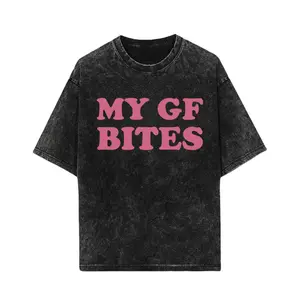 My GF Bites T-Shirt | Funny Girlfriend Shirt | Cute Relationship Tee | Quirky Couple Gift