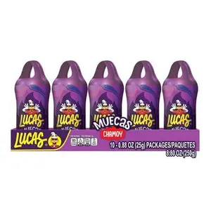Lucas Muecas Spicy Fruit-Flavored Lollipop with Chile Powder,  10 piece  Sweet BonbonCandy Snack