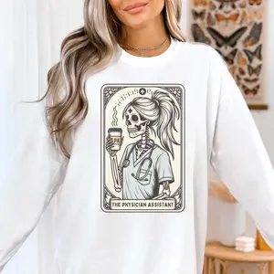 Physician Assistant T-Shirt Sweatshirt,  Physician Assistant Tarot Card Shirt, PA Tee, Gift for Physician Assistant nurse shirt Cotton Crewneck Fit Unisex