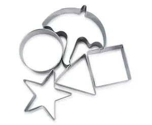 Dalgona Cookie Challenge Stainless Steel Cookie Stamp Shapes | Set of 5