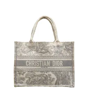 Pre-owned Dior Canvas Tote Bags Book Tote Toile de Jouy Tote Bag