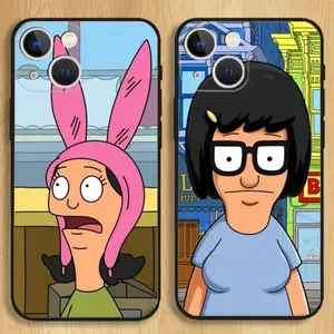Cute funny cartoon B-Bobs B-Burgers phone case For iPhone 17/16/15/14/13/12/11/Pro/ProMax/Plus/Air/Xsmax/E, Anti Fall Soft TPU Back Cover, Shockproof Cover, Uv Printed, Durable Material, Humorous Case, Creative Design Trendy holiday Gift for men and women
