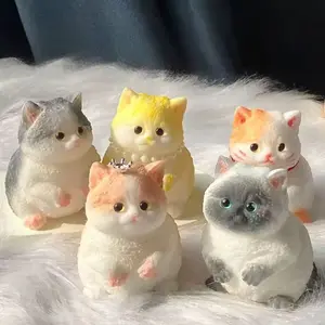 Hand-Painted Cute Big Cat Squeeze Toy,2026 New Arrival Jumbo Fat Cat Squishy Toy,  Slow Rising Stress Relief Fidget Toy, DIY Creative Gift & Adorable Desk Decor, Perfect 2026 Children's Day Gift for Kids Girls