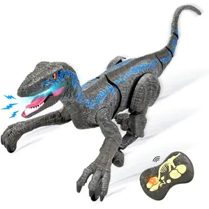 Dinosaur - Realistic Jurassic Remote Control Dinosaur with 3D Eye,  Velociraptor Dinosaurs Toys for Boys