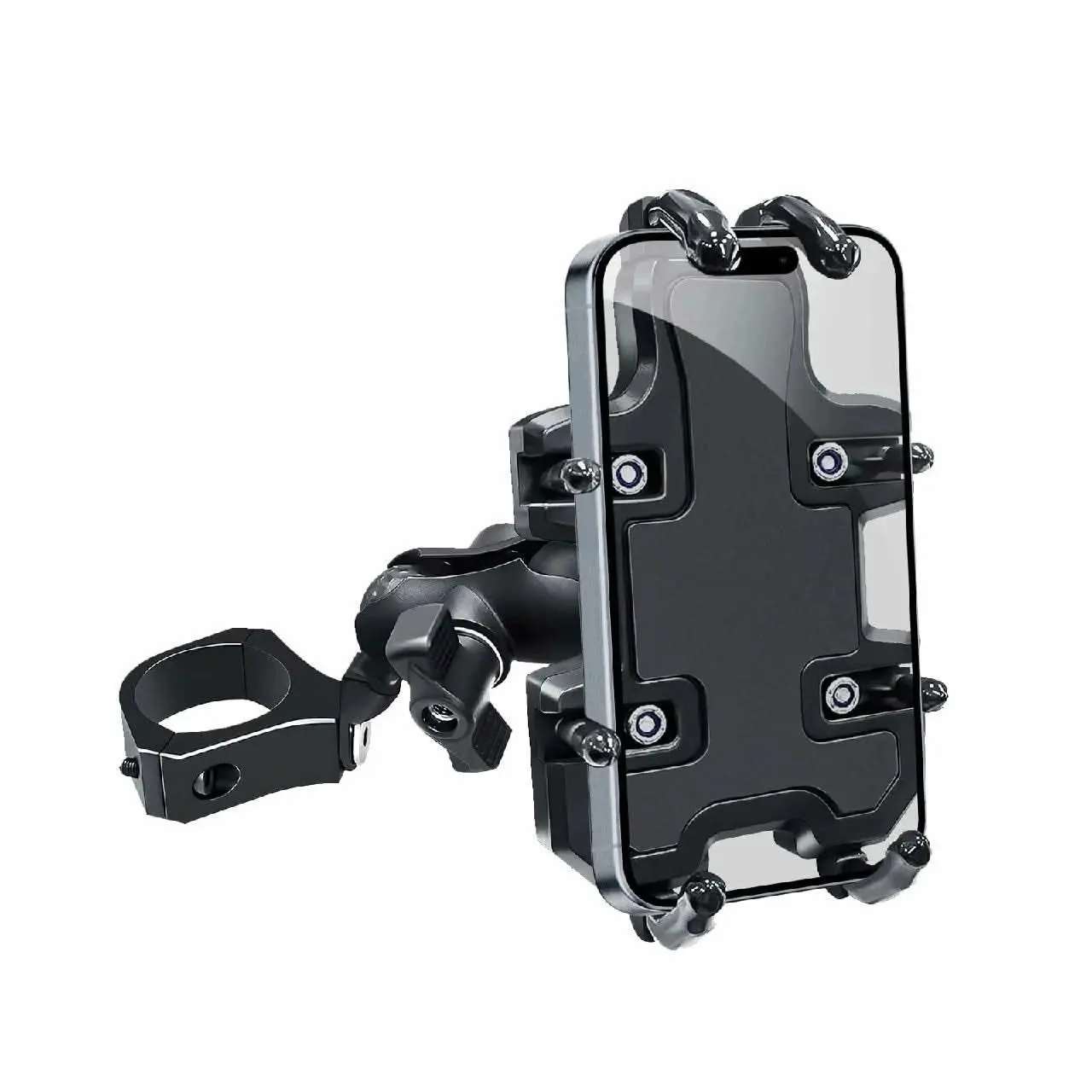 UTV Phone Mount - 360 Adjustable Heavy Duty Phone Holder 8 Claws Fits 1.75 to 2 Inch Round Tube Fits RZR Maverick X3 Ranger Pioneer Talon Teryx Mule for 4.0" to 7.2" Cell Phone (Colorful)