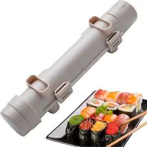 Food Grade Beige Sushi Maker Sushi Bazooka Molds Ideal DIY Sushi Roller Tool Set for Beginners and Enthusiasts Perfect for crafting sushi with rice vegetables and meat