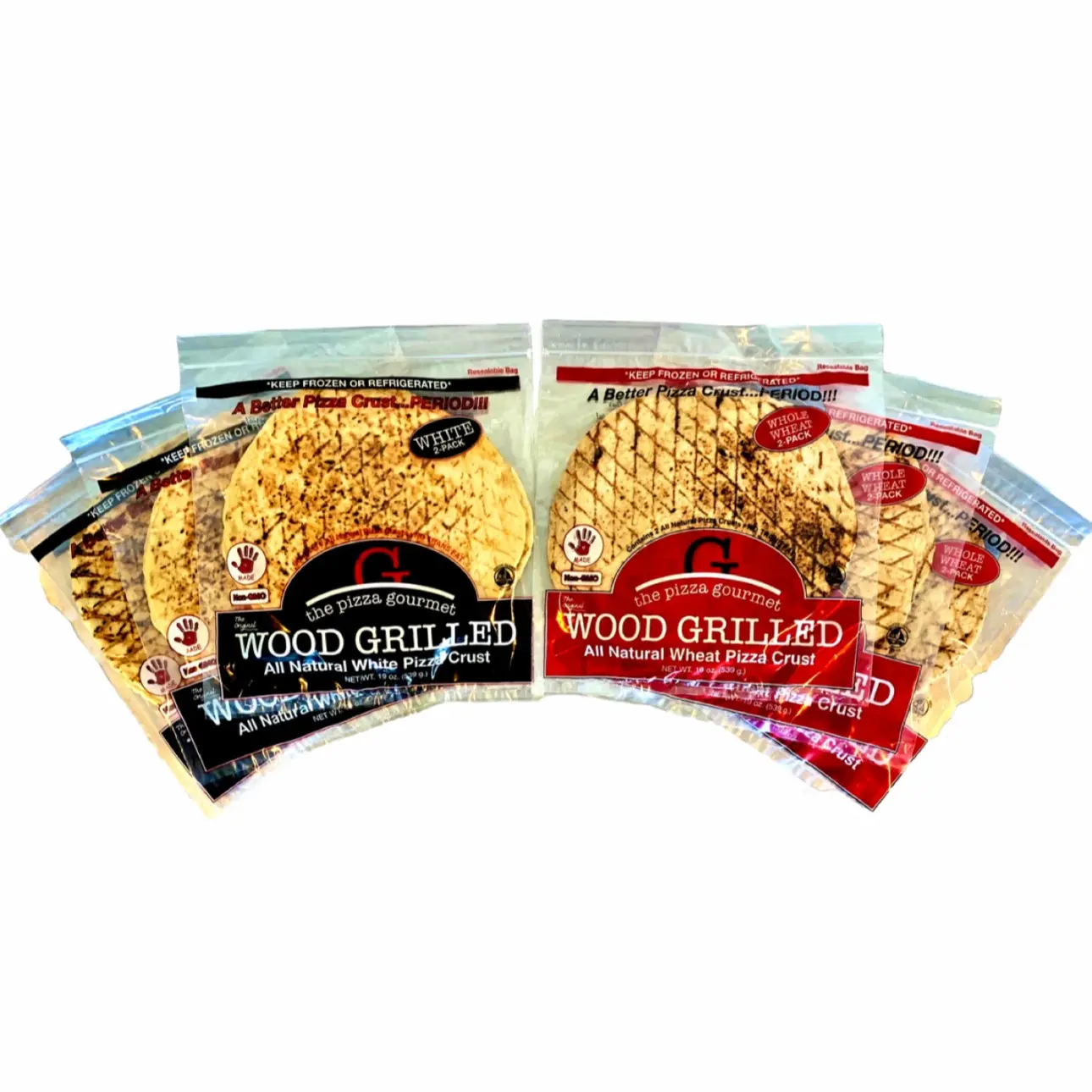 Handcrafted Wheat Pizza Crusts - Crisp Texture Snack, Authentic Flavor, Convenient for Busy Families, Ideal for Homemade Flatbread Pizzas, 9.5oz, 101-200 Calories, Frozen Storage Compatible (1 Year Freezer/2 Weeks Fridge Post-Thaw), Convenience