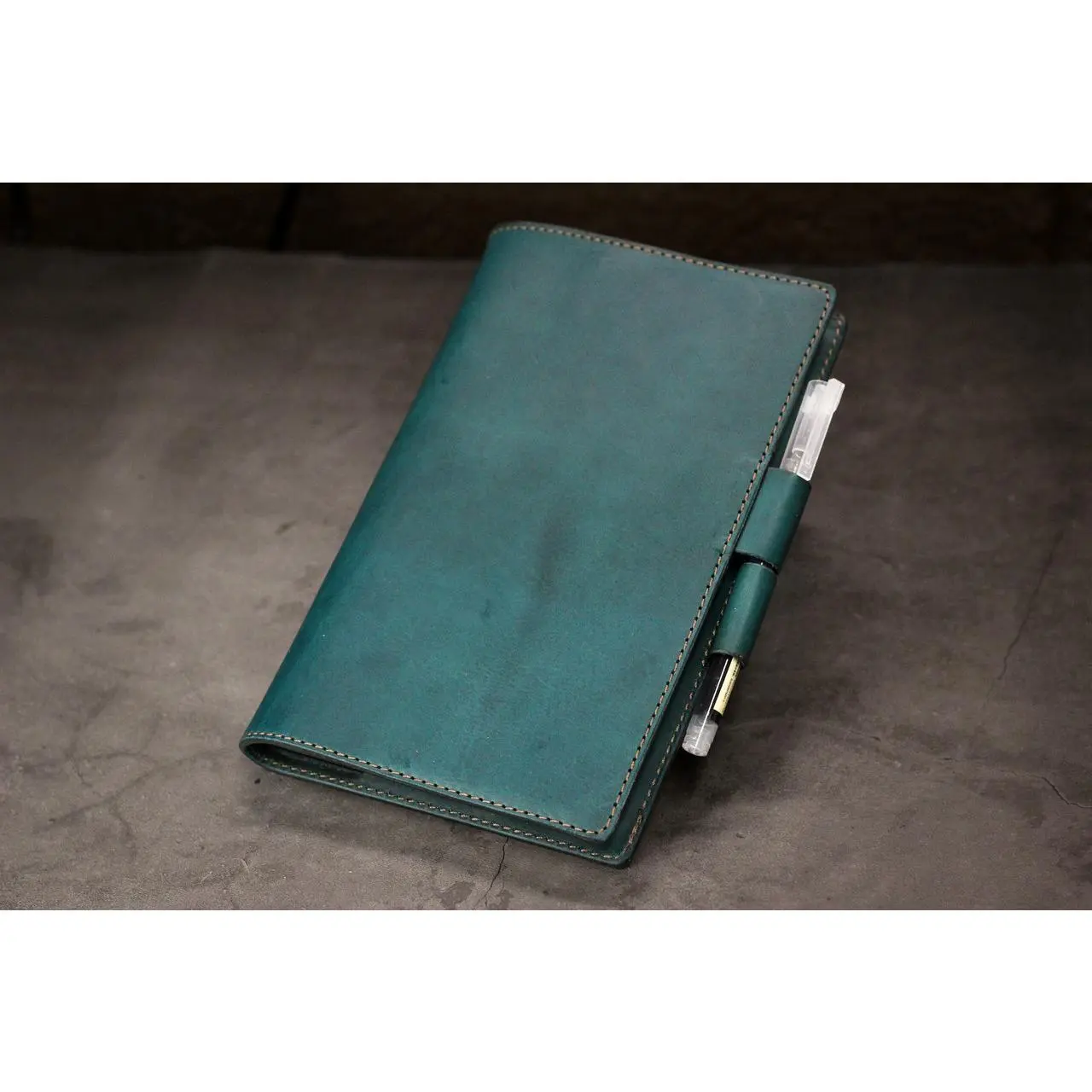 Leather Notebook Cover Set - Turquoise Minerva
