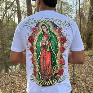 White & Gold VirgenMary T-shirt