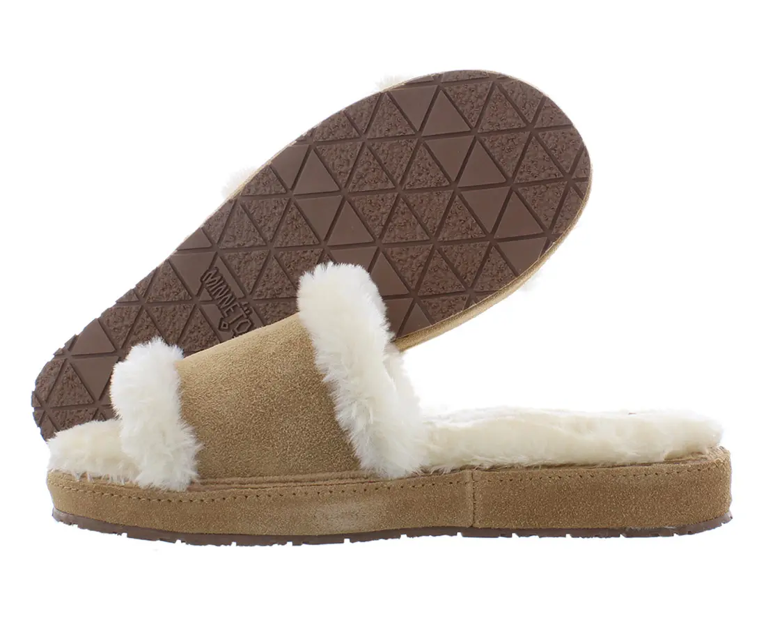 Minnetonka Pansy 2-Strap Slip-On Style Women's Sandals, Casual Footwear for Everyday Wear, Flat Slide Women's Sandals, Two-Strap Slide Women's Sandals