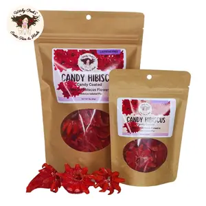 Witchy Pooh's Candy Hibiscus - Sweet Candy Coated Whole Hibiscus Flowers, Caffeine Free